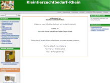 Tablet Screenshot of kleintierzuchtbedarf-rhein.de